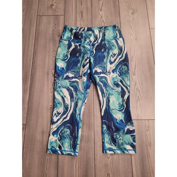 Patagonia Women's leggings Size Medium Multicolor Blue Cotton Blend Email Logo - Picture 2 of 7